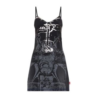 Diesel Short Dresses, female, Black, Size: 2XS Dress D-Longy