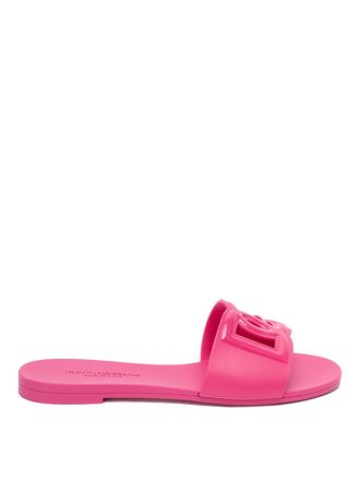 Dolce & Gabbana Rubber beachwear slides with dg logo