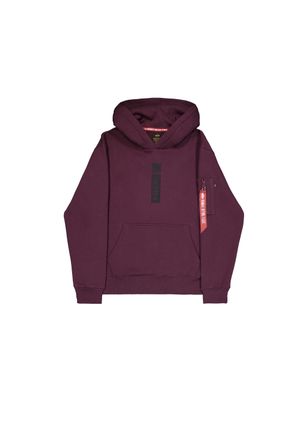 Alpha Industries Hoodie ALPHA INDUSTRIES Alpha Puff Print Hoodie, Herren, Gr. XS, schwarz cherry, Obermaterial: 80% Baumwolle, 20% Polyester, regular fit, Sweatshirts 