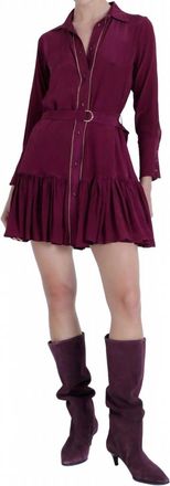 Karina Grimaldi Alexis Chain Mini Dress In Cherry