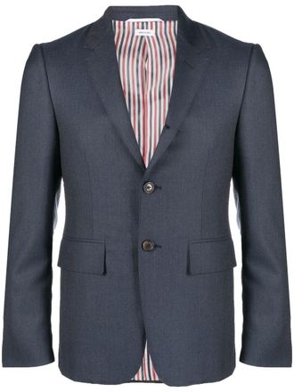Thom Browne single-breasted button blazer - Blue