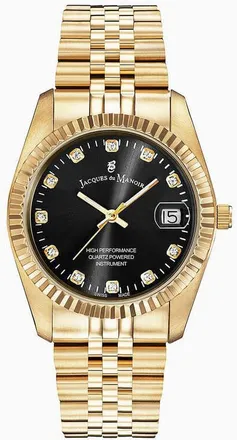 Jacques du Manoir Inspiration Elegance Diamond Black Dial Ladies Watch NRO.21