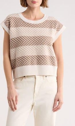 Splendid Mary Anne Stripe Sweater Vest in Beige/Multi at Nordstrom Rack, Size X-Large