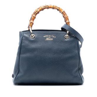 Gucci Pre-owned Gucci Small Calfskin Bamboo Shopper Satchel Ladies 336032 520981