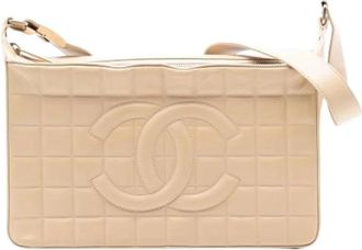 Chanel Pre-owned Quilted Shoulder Bag - Dames - Vintage Schoudertas - Beige - ONE Size - Leer - Vintage