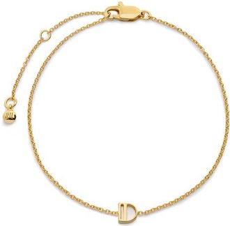Monica Vinader Initial Chain Bracelet in 18K Gold Vermeil D at Nordstrom