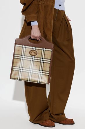 Burberry Bag With Logo, Womens, Brown