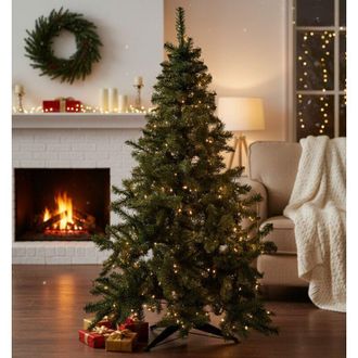 Dmora &Aacute;rbol De Navidad Tinsel, 74 Ramas, Hecho En Italia, 200h Cm Verde