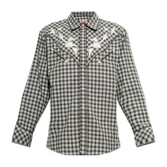 Kenzo Floral Motif Shirt - Heren - Casual Overhemden - Groen - L - Katoen - Overhemden