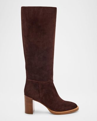 Gabriela Hearst Bocca Suede Knee-High Boots