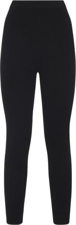 Yves Salomon Black Wool Leggings