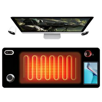 OEM Almohadilla T&eacute;rmica Para Escritorio: Resistente Al Agua, 5 Niveles De Calor, Apagado Autom&aacute;tico A Las 4 Horas, Color Negro, 80 X 33 Cm