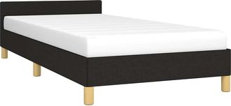 vidaXL Vidaxl - Estructura De Cama Con Cabecero Sin Colch&oacute;n Tela Negro 90x200cm