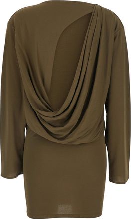 Jacquemus Womens Dress La Robe Mistral Green Viscose
