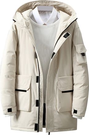 Generic Longline Puffer Jacket Mens Thermal Jackets For Men Uk Hooded Windbreaker Cotton Coats Outdoor Warm MenS Jackets Casual Winter Coats For Men Longline 