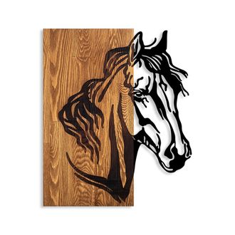 Asir Group LLC Accesorio Decorativo De Pared De Madera Accessory Nuez Negro