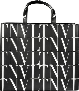 Valentino Black Leather Tote Bag (Pre-Owned)