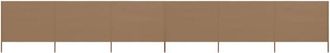 vidaXL 6-panel Wind Screen Fabric 800x160 cm Taupe Vidaxl