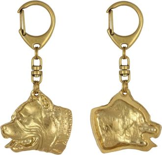 OEM American Pit Bull Terrier, Pit Bull, American Pit Bull Terrier, Pitbul, Apbt - Llavero De Perro Chapado En Oro, Decoraci&oacute;n De Bolso, Accesorio De Lujo