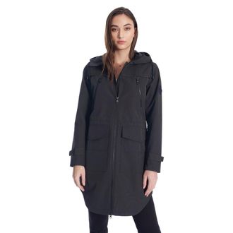 Alpine North Kusawa - Mid-length Hooded Drawstring-Waist Raincoat in Black at Nordstrom, Size X-Large