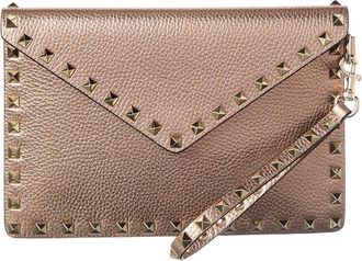Valentino Rockstud Leather Clutch