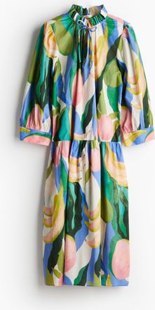 H&M Kleid mit Volantkragen - Blue