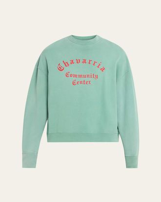 Willy Chavarria Mens Hooligan Cotton Crewneck Sweater