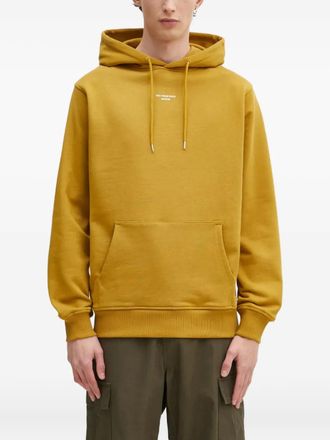 Drôle de Monsieur Felpa con cappuccio e logo - Giallo