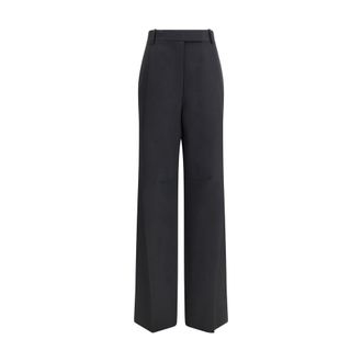 Tom Ford Womens Wide Leg Trousers - Black Wool - Size EU 32 (Womens)