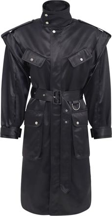 Marine Serre belted trench coat - Nero