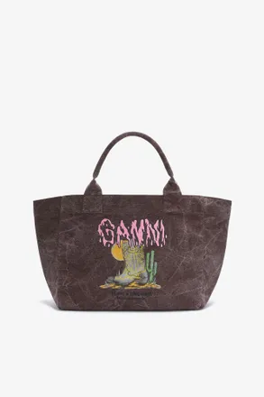 Ganni Brown Medium Western Boot Tote