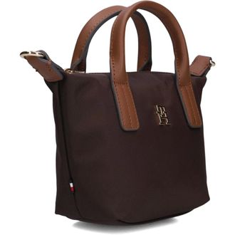 Tommy Hilfiger Popette Micro Tote - Dames - Tassen - Bruin - Maat: ONE Size Zijde