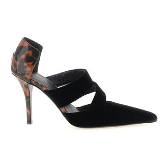 Balmain Zapatos de sal&oacute;n en terciopelo y piel charol estampada - Shoes - Mujer - Negro - 36 EU