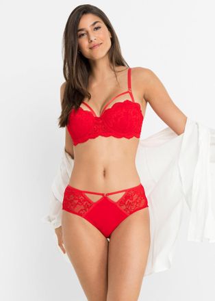 Bonprix Balconette-BH BONPRIX, Damen, Gr. 70, Cup B, rot (erdbeere), Obermaterial: 88% Polyamid, 12% Elasthan. Futter: 86% Polyamid, 14% Elasthan, unifarben, 