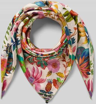 Codello Seidentuch aus reiner Seide mit floralem Allover-Print in Gruen, Gr&ouml;&szlig;e 1