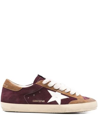 Golden Goose Low-Top Burgundy Sneakers