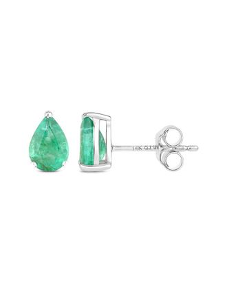 Diana M. Jewels 14K 1.30 Ct. Tw. Zambian Emerald Earrings