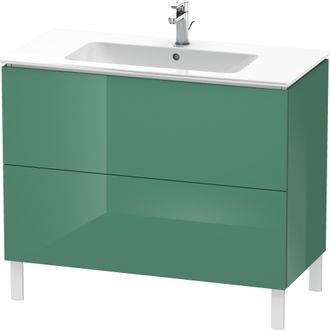 Duravit Duravit L-cube Vanity Unit Vertical, Anchura 1020mm, Profundidad 481mm, 2 Extra&iacute;bles, Adecuado Para M&iacute; Por Starck Art&iacute;culo 233610, Color: Jade Laca Al