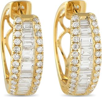 Luxury Bazaar 18K Yellow Gold 1.55ct Diamond Earrings AER 20567 Y