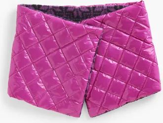 Talbots Printed Puffer Collar Scarf - Radiant Violet - 001 Talbots