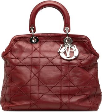 Dior Pre-owned Dior Medium Lambskin Cannage Polochon Granville Satchel 18-MA-0150