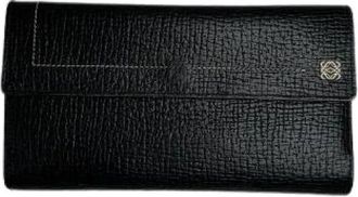 Loewe Pre-owned Leather Wallet - Dames - Vintage Accessoires - Zwart - ONE Size - Leer - Vintage