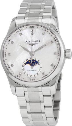 Longines Master Automatic Diamond Mother of Pearl Dial Ladies Watch L2.409.4.87.6