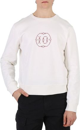 Maison Margiela Maison Margiela Mens Embroidered Logo Sweatshirt, Brand Size 44 (US Size 34)
