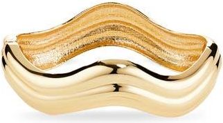 Open Edit Polished Wavy Hinge Bracelet in Gold at Nordstrom Rack