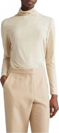 Lafayette 148 New York Funnel Neck Longsleeve Knit In Palomino