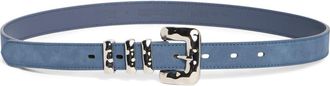 Nordstrom Rack Faux Suede Molten Buckle Belt in Blue Slate at Nordstrom Rack, Size X-Large