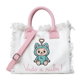 MC2 Saint Barth Hand Bag With Strap - female - MC2 Saint Barth - Shopping Bags - White - ONE SIZE - Bags