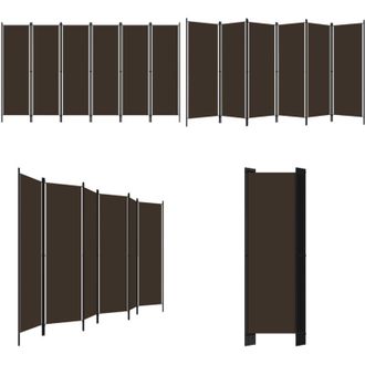 vidaXL Paravento a 6 Pannelli Marrone 300x180 cm - Paravento marrone - Divisorio per camera da letto