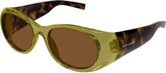 Saint Laurent SL 736 005 Womens Sunglasses Green Size 52 - Free RX Lenses - Free RX Lenses